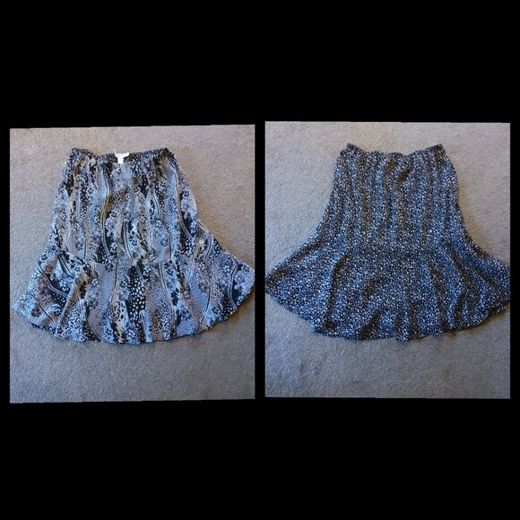 CHRISTOPHER AND BANKS REVERSABLE RUFFLE SKIRT - Picture 1 of 3